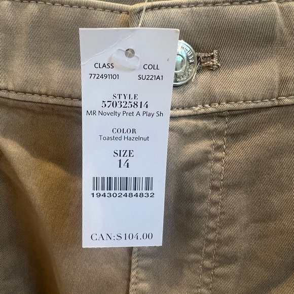 NWT new 14 whbm White House black market pret a play shorts tan toasted hazelnut - Picture 5 of 17